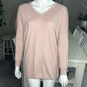 Dreamers sweater dress size M/L light blush pink with crisscross back